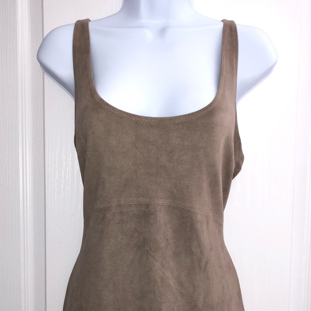 Tan Suede Bodycon Dress